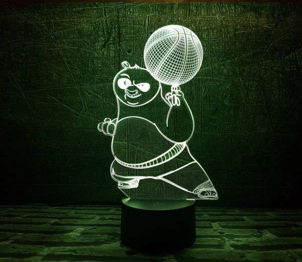 светильник 3D Панда