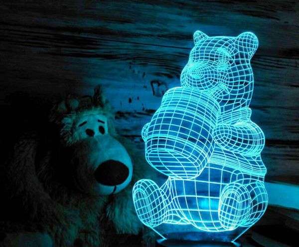 светильник 3D Винни-Пух